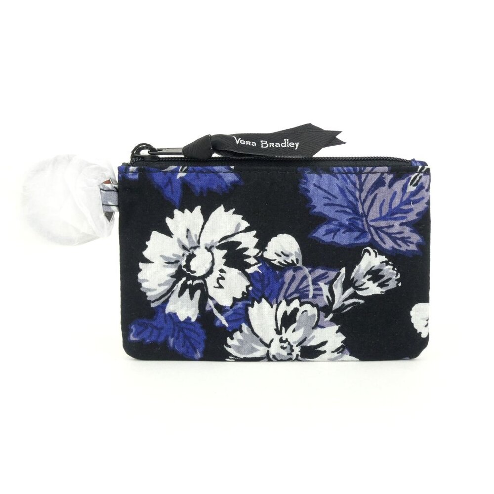 Vera Bradley Frosted Floral Cotton Zip Id Case NWT